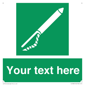 Custom sign safe condition Line throwing appliance